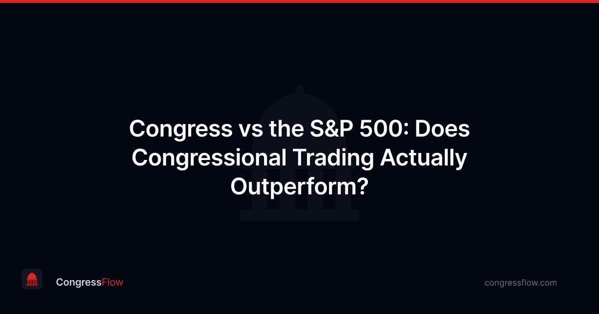 Congress vs the S&P 500: Does Congressional Trading Actually Outperform?