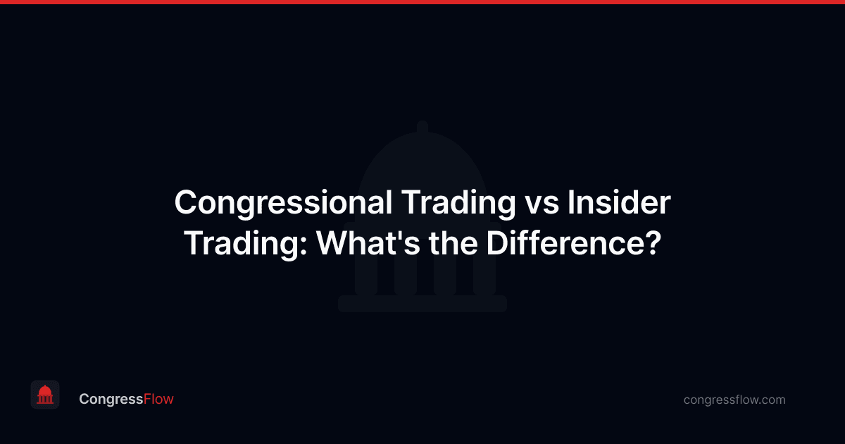 Congressional Trading vs Insider Trading: What's the Difference?
