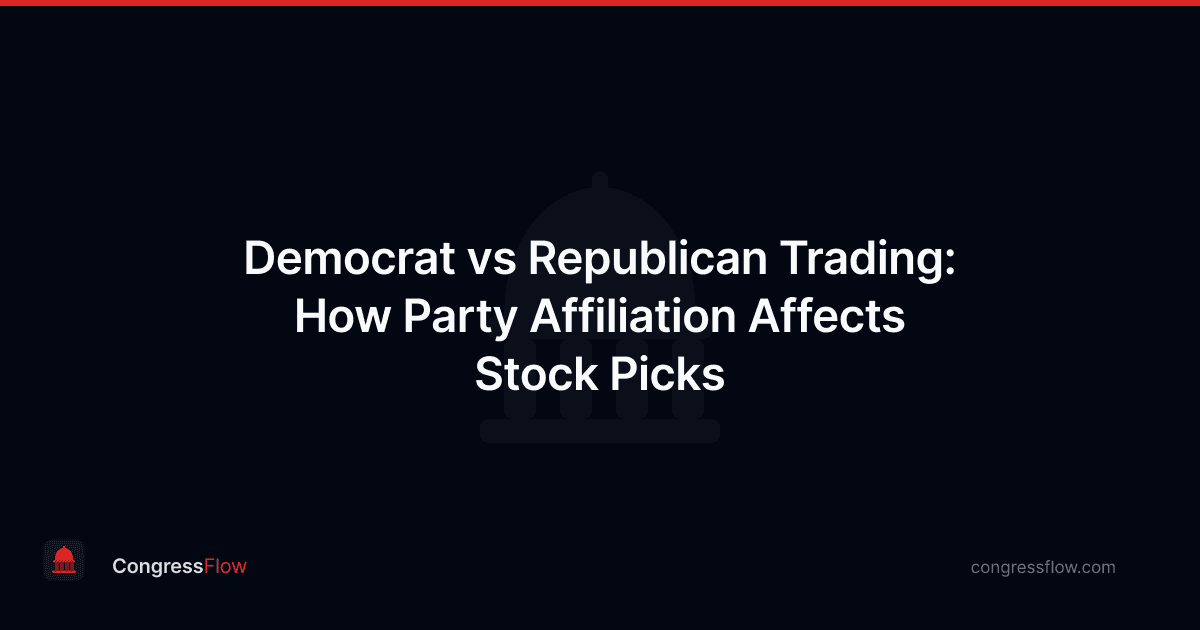 Democrat vs Republican Trading: How Party Affiliation Affects Stock Picks