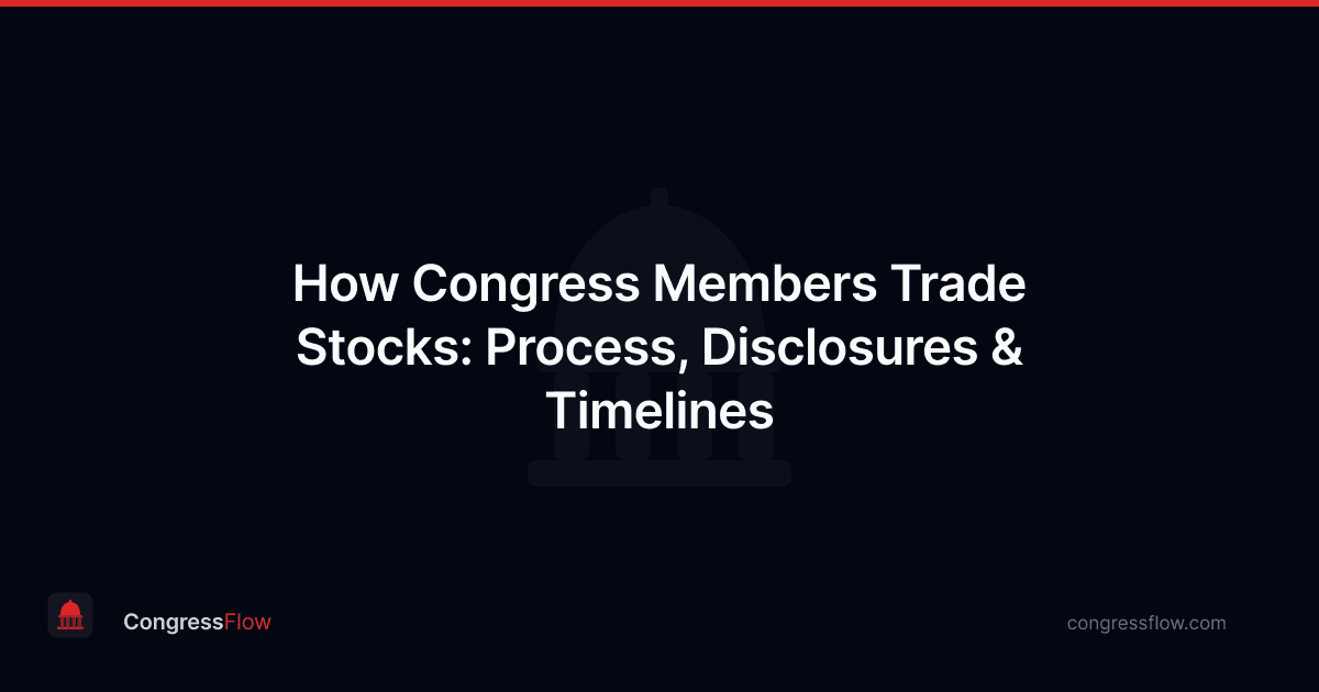 How Congress Members Trade Stocks: Process, Disclosures & Timelines